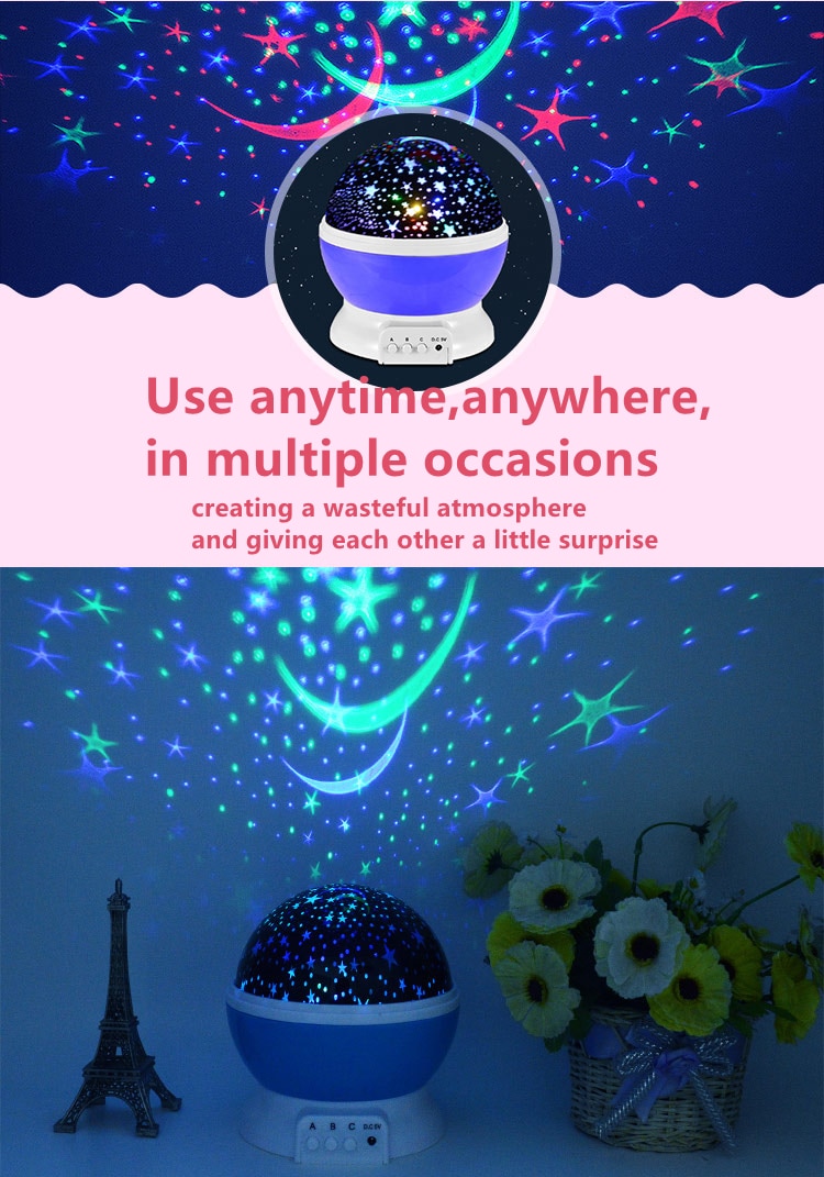 vivalux hàng có sẵn đèn led xoay máy chiếu vũ trụ đầy màu sắc giấc mơ lãng 10