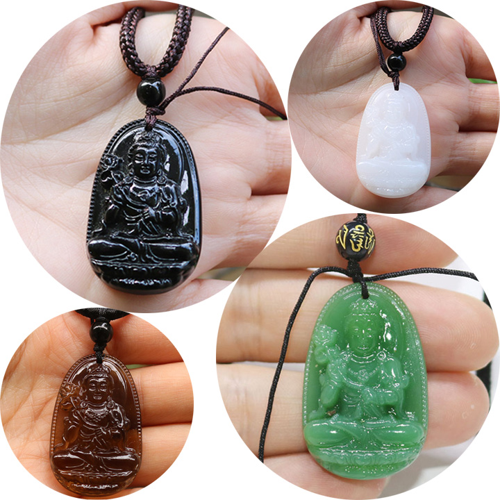 TẶNG kèm dây dù 3ly - Dây chuyền vòng đeo cổ mặt Phật Đại Thế Chí Bồ Tát size nhỏ - Bản mệnh người tuổi ngọ mang lại bình an may mắn tài lộc