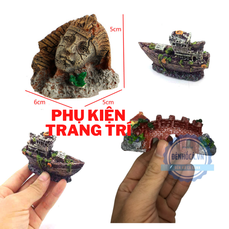 Phụ kiện trang trí hồ cá mini