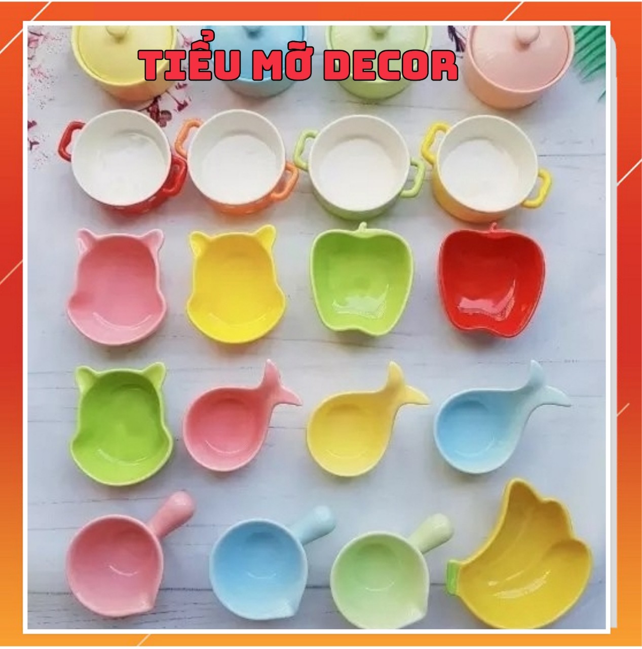 Bát Ăn Dặm Gốm Sứ Cao Cấp Hình Thú,Hoa Quả