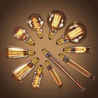 1 * Bright Antique Sợi Đốt Vít Kết Nối Bóng Ánh Sáng Trang Trí Edison Đèn Thủy Tinh Vintage Retro Bóng Đèn Dây Tóc