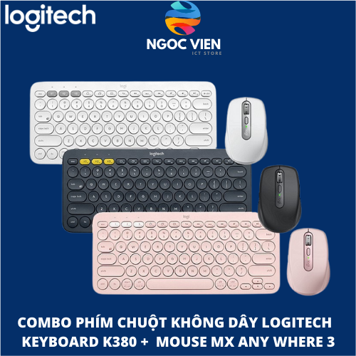 Combo Bàn phím bluetooth Logitech K380 và chuột Logitech MX Anywhere 3
