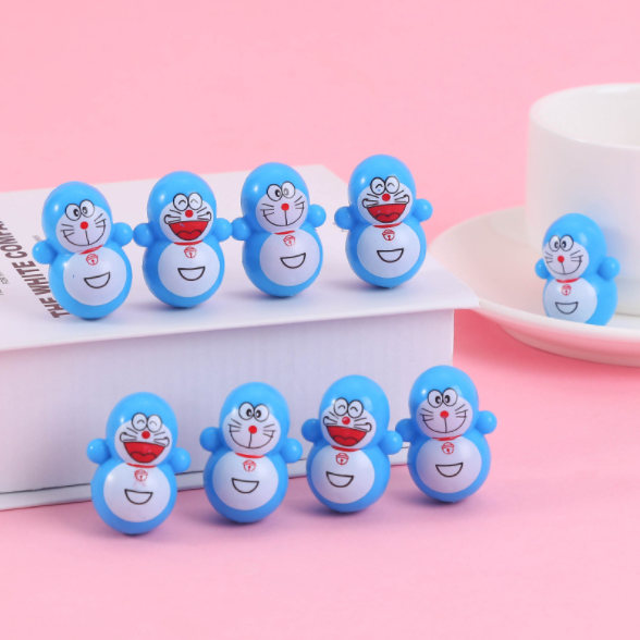 2 con đồ chơi trẻ em lật đật doraemon mini