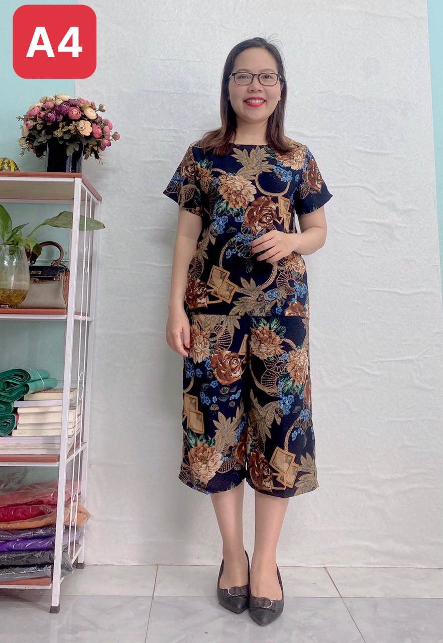 Bộ lanh nhung đại ống sớ mặc nhà tniên