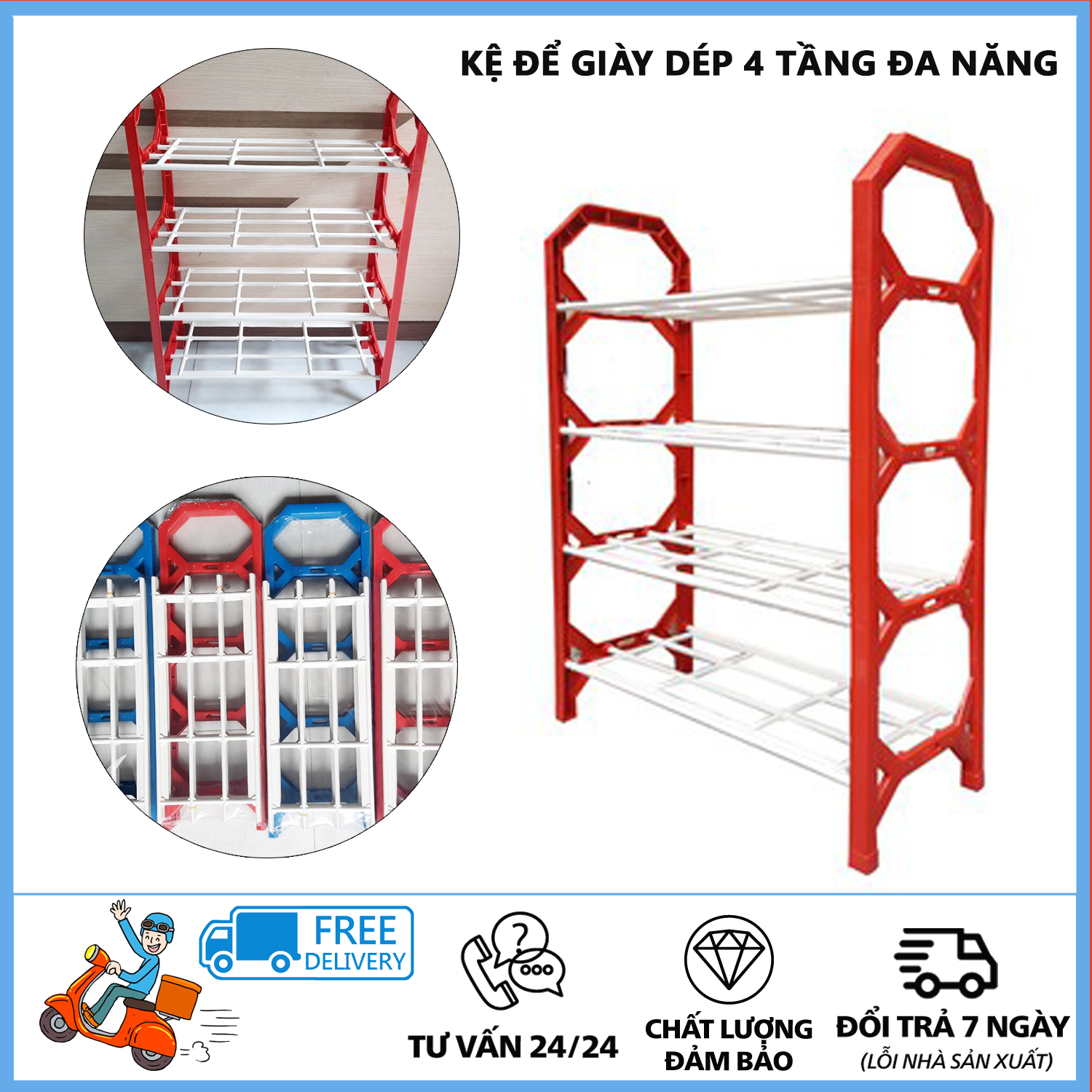 Kệ để giày dép, Kệ để giày dép 4 tầng - Kệ để giày - Kệ để giày dép 4 tầng tiện dụng Giá Tốt , giá để giày 4 tầng,giầy dép,kệ để đồ,kệ sách,ke giay dep,đồ nội thất (Màu ngẫu nhiên)