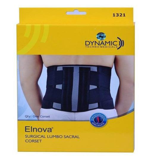 Đai lưng cột sống, thoát vị đĩa đệm ELNOVA - DYNAMIC(ẤN Độ) màu đen