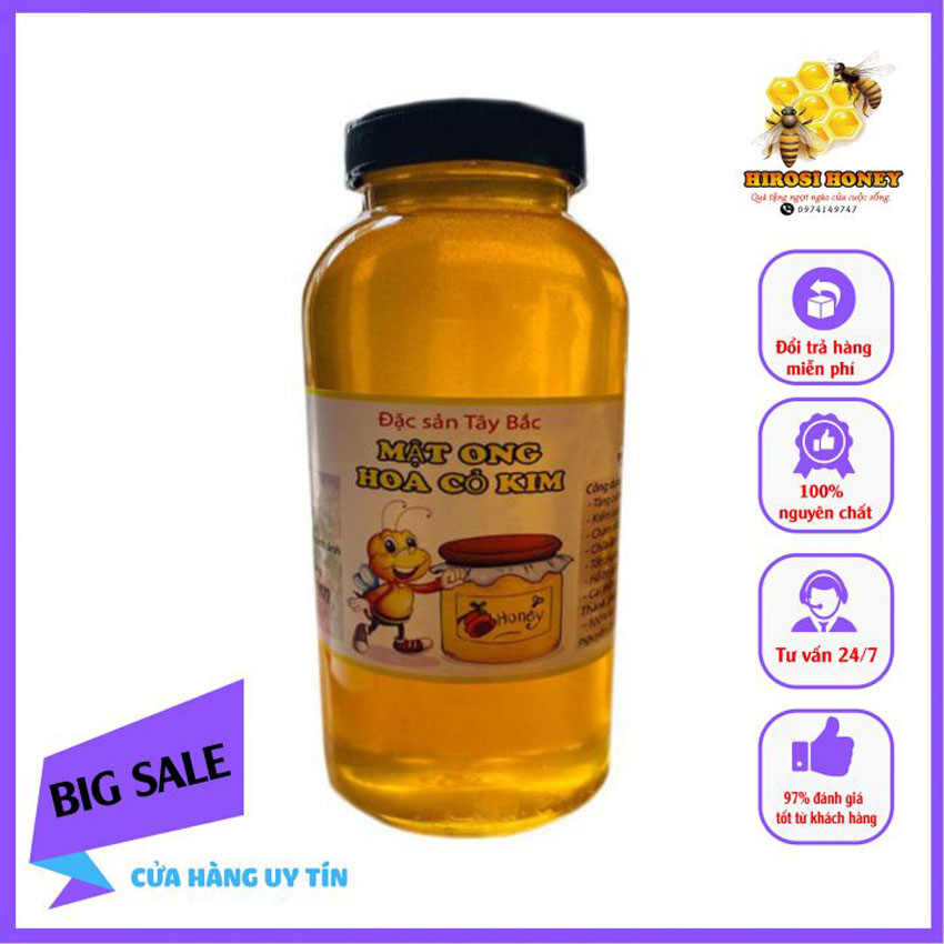 [FREE SHIP] 420G Mật ong thiên nhiên hoa cỏ kim  Sơn La HIROSI HONEY nguyên chất , tốt cho sức khoẻ làm đẹp