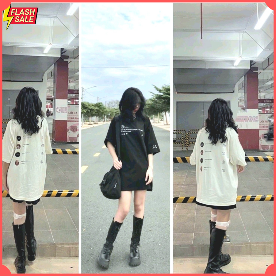 Áo thun tay lỡ unisex form rộng ,áo Sadboiz thêu mặt mếu chất cotton