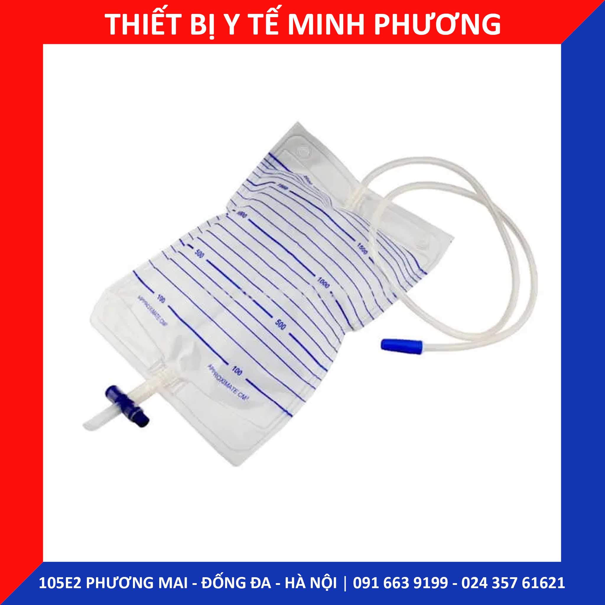 Túi đựng nước tiểu van ngang y tế