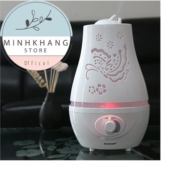 Máy khuếch tán tinh dầu Hồ Điệp Dung tích 2400ml Phun sương cực Mạnh Dễ Thương, tạo ẩm trong phòng điều hòa 7 màu đèn led làm quà tặng , Khuếch tán