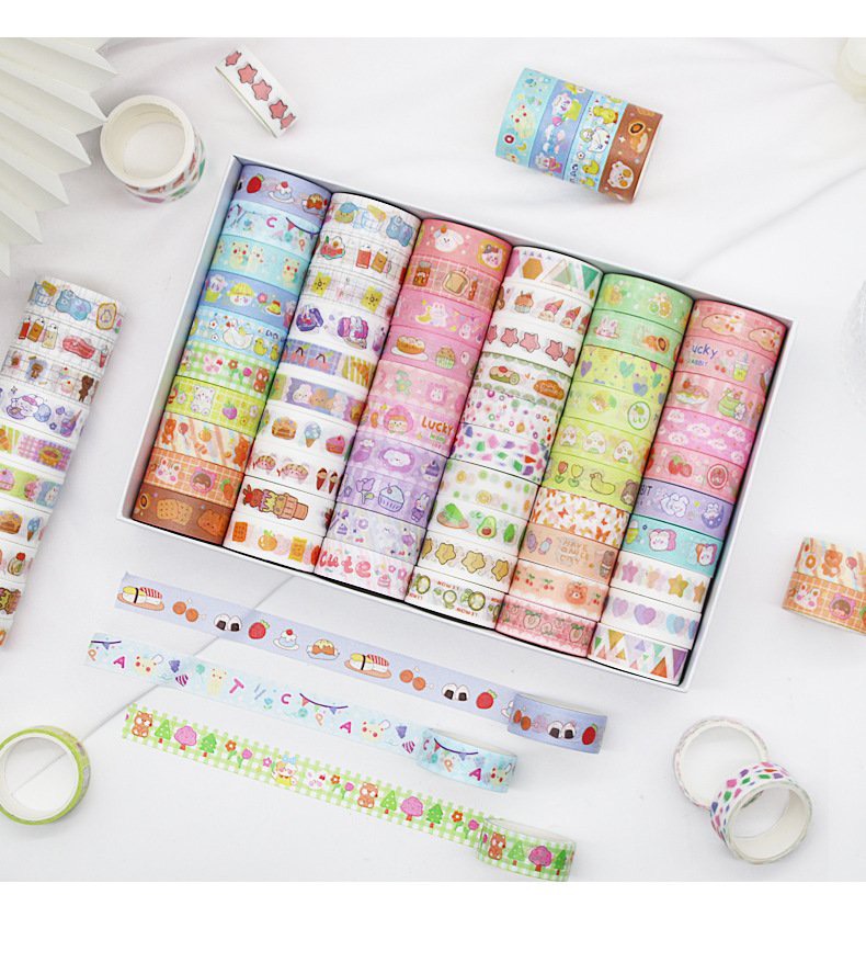 Cuộn băng keo giấy trang trí Washi Tape nhiều màu sắc - TamaChan