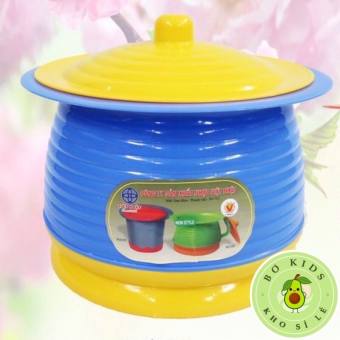 Bô Vệ Sinh Cho Bé Nhựa Việt Nhật (MS:5451), Bô cua cho bé có nắp đậy KÍCH THƯỚC 21cm X 18cm X13cm