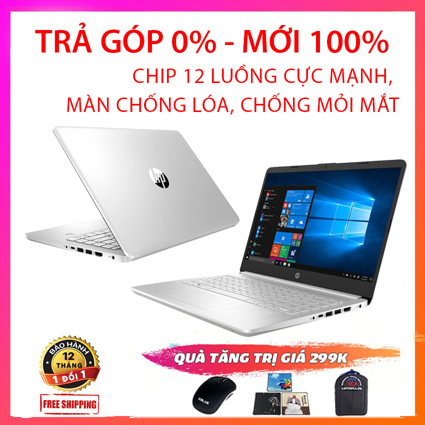 Hp laptop 14 2021 , ryzen r5-5500u, ram 8g, ssd 256g, vga rx vega 7, màn 14 fullhd ips, siêu phẩm mỏng nhẹ, chip 12 luồng cực mạnh, lập trình, chạy ads, đa nhiệm mượt mà