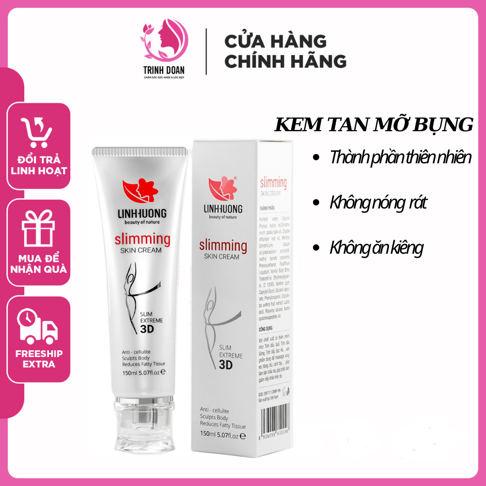 Kem Tan Mỡ 3D Linh Hương Slimming Skin Cream Đánh Tan Mỡ Bụng Đùi Bắp tay Chân