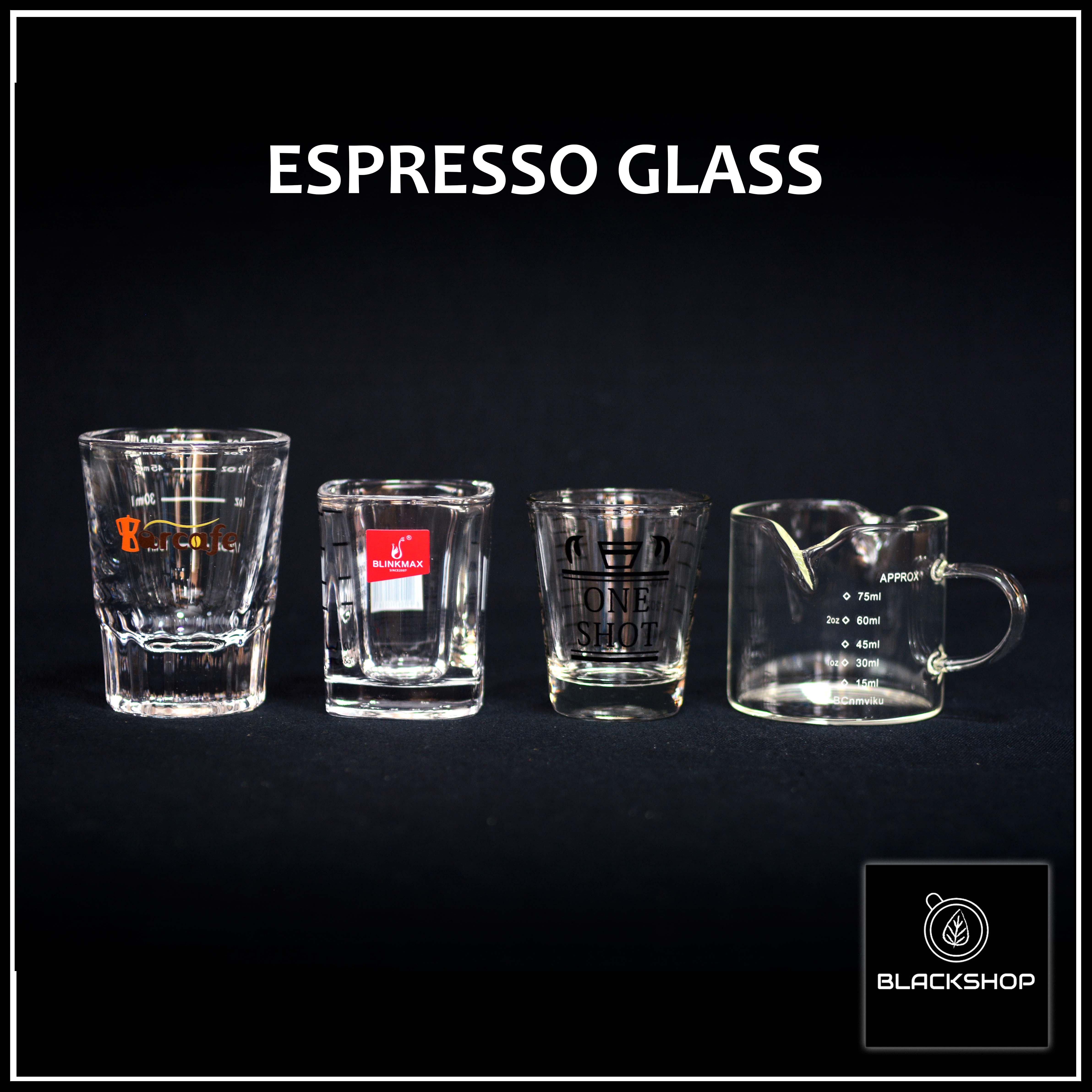 BCnmviku Shot Glasses Espresso Parts Double Spouts Milk Cup Clear Glass  (Clear