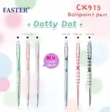 ภาพขนาดย่อของสินค้าFASTER ปากกา ปากกาลูกลื่น รุ่น Dotti Dot 0.38mm. รหัส CX913