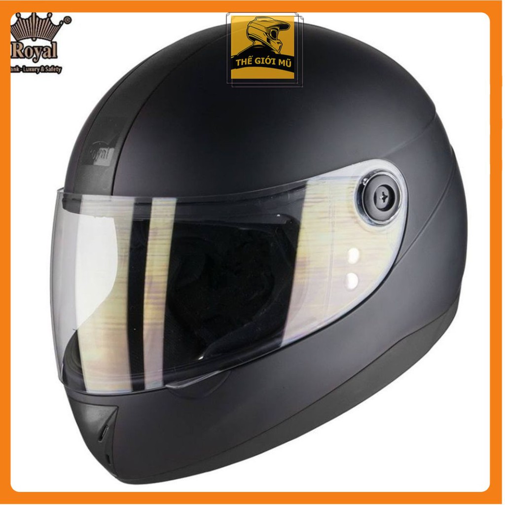 Mũ bảo hiểm fullface royal m02 - đen nhám - size xl form rộng