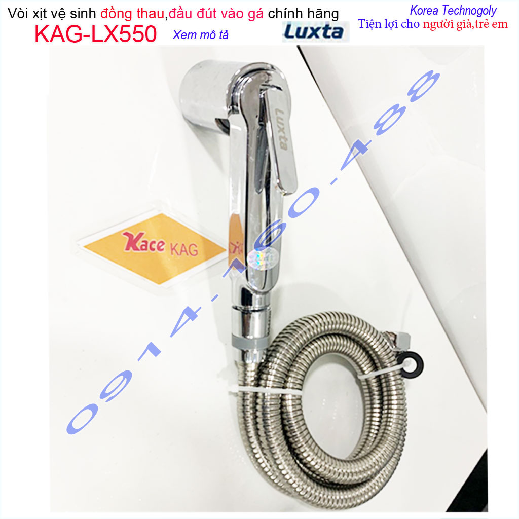 Vòi xịt nhà vệ sinh cao cấp Luxta KAG-LX550 , vòi xịt gác vòi Đầu đút có chức năng giữ nước xịt siêu sạch siêu bền