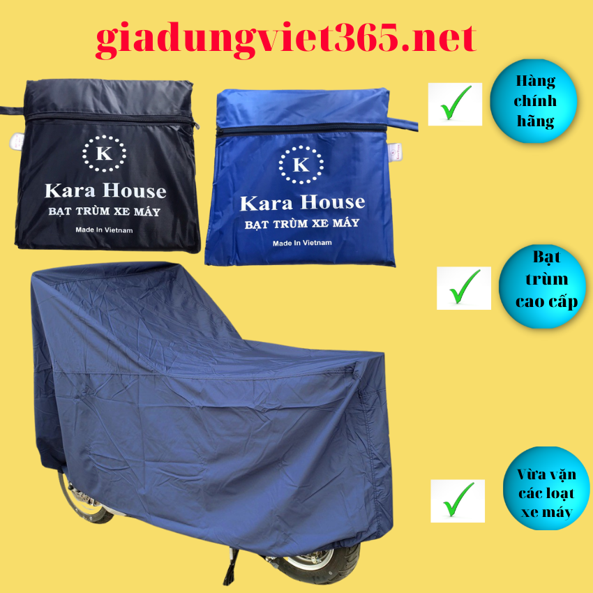Bạt trùm xe máy, phủ xe máy Kara House cao cấp