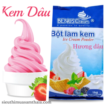 Bột làm kem tươi - Kem Dâu