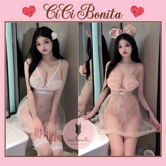 CV96 Váy ngủ sexy- Đầm xuyên thấu bồng bềnh dễ thương CICI BONITA HCM