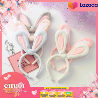 Băng Đô Cài Tóc Hình Tai Thỏ Dễ Thương Phong Cách Hàn Quốc Cho Nữ | Băng đô cài tóc hình tai thỏ đáng yêu