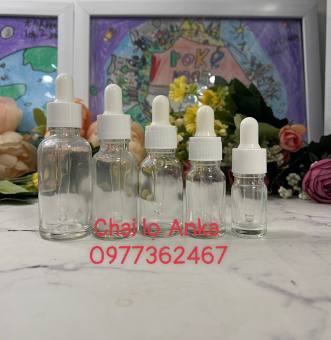 chai thủy tinh chiết mỹ phẩm, chai lọ thủy tinh , chai lọ mỹ phẩm màu trong 5ml 10ml 15ml 20ml 30ml 50ml 100ml