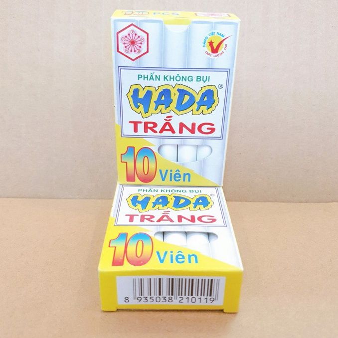 Hộp 10 viên phấn trắng không bụi