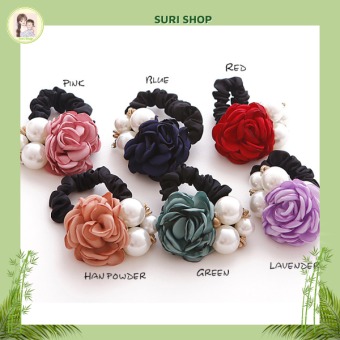 A, Dây Cột Tóc Dây Buộc Tóc Hoa Hồng Phong Cách sang trọng  Xinh Xắn cho nữ, cột tóc đẹp, cột tóc giá rẻ