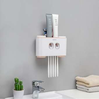 Hộp để bàn chải và nhả kem đánh răng tự động