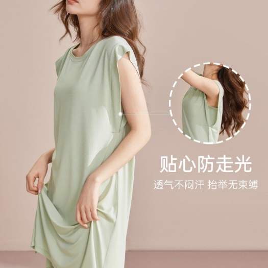 Váy ngủ nữ mùa đông dài phần cotton dễ thương phiên bản Hàn Quốc của bộ
