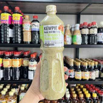 Nước sốt mè rang vị wasabi và rong biển Kewpie 1L