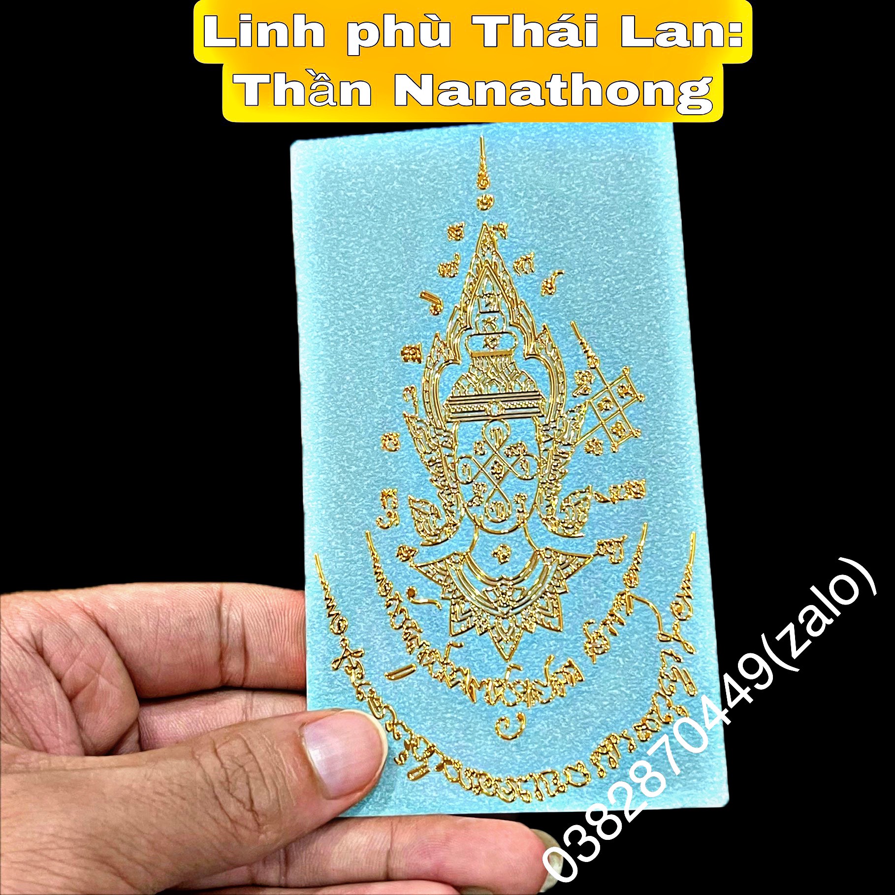 Miếng dán điện thoại linh phù thái lan: thần nanathong cầu bình an, may mắn