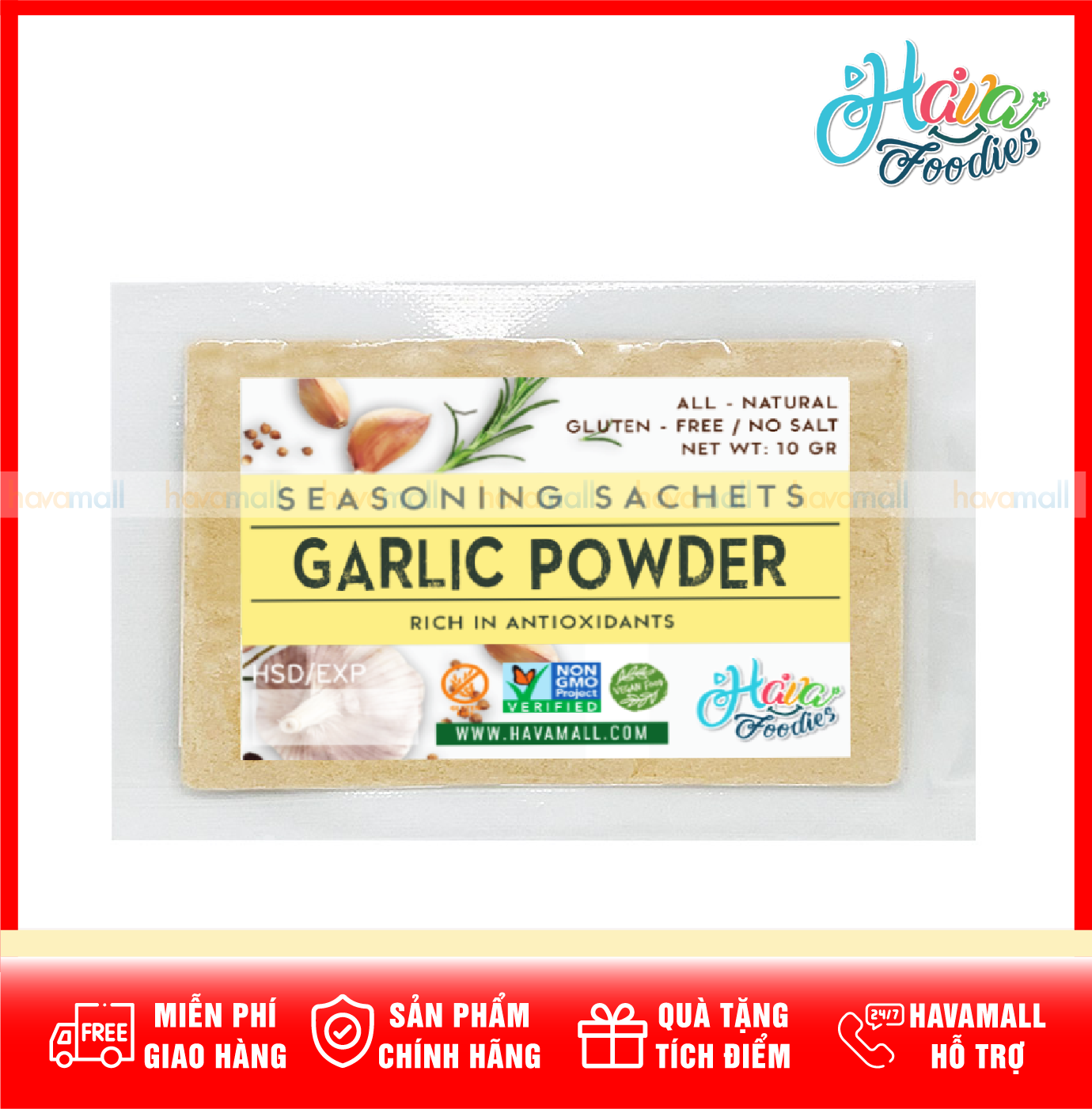 Bột tỏi bịch 10gr - garlic powder