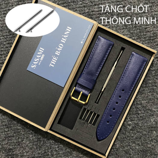 BK. Dây đồng hồ DA BÒ MỀM CAO CẤP Khóa KimSẢN PHẨM GỒM : 1 DÂY + 1 KHÓA TẶNG 1 HỘP 2 CHỐT THÔNG MINH2 CHỐT THƯỜNG và 1 CÂY THAY DÂY