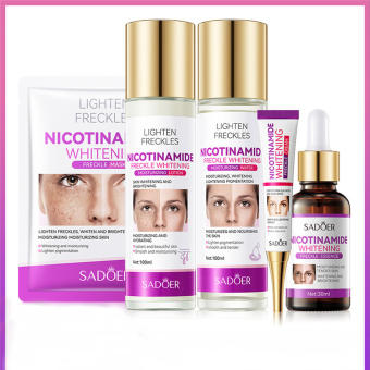 SADOER Nicotinamide Tinh Chất Làm Trắng Và Kem Tàn Nhang Mặt Nạ Sữa Rửa Mặt Toner Nhũ Tương Chăm Sóc Da | Zoeyy