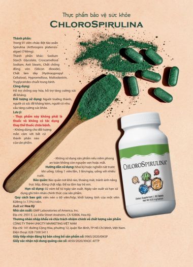 ChloroSpirulina Tảo Unicity