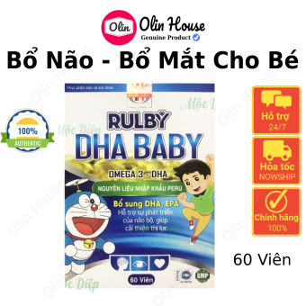 Viên uống bổ mắt cho bé Ruby DHA Baby Omega 3 DHA phát triển trí não, bổ sung DHA tăng cường thông minh, giúp bé sáng mắt chống cận thị Olin House