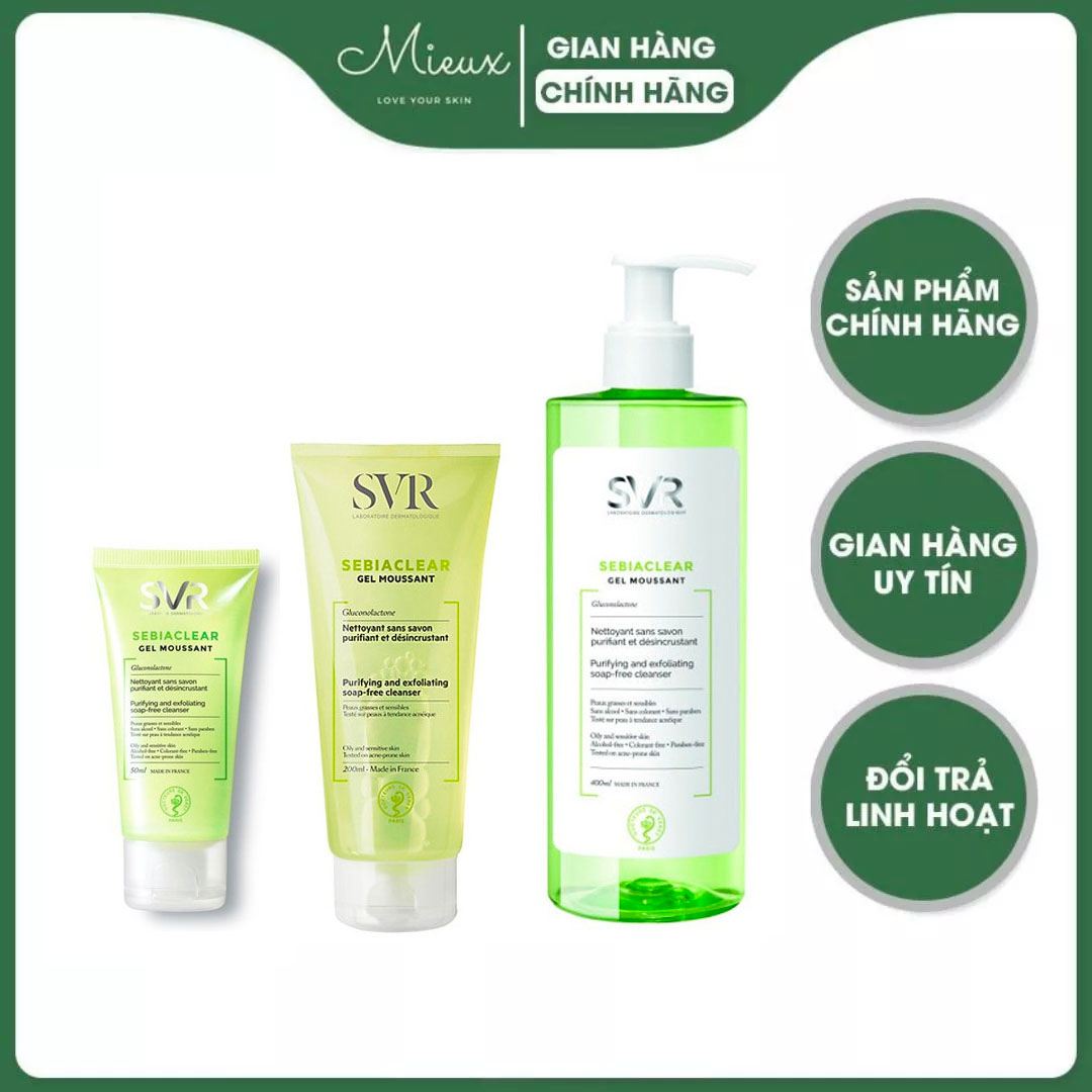 Sữa rửa mặt ngừa mụn cho da dầu nhờn SVR Sebiaclear Gel Moussant - Mieux