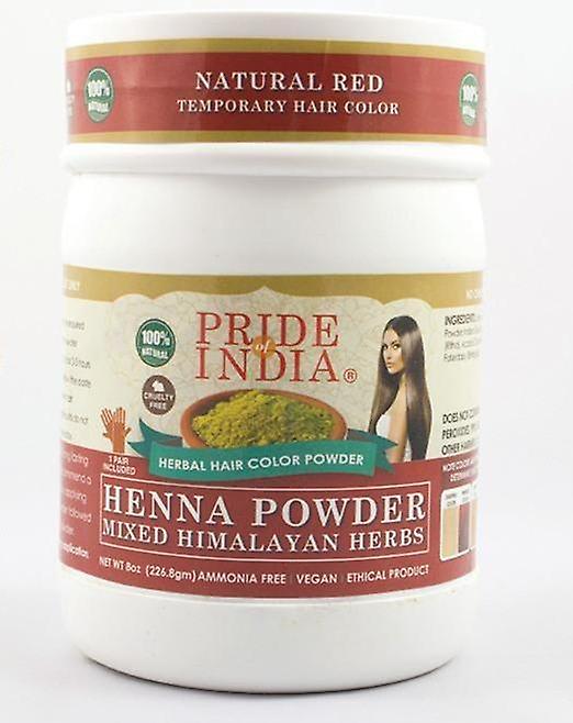 Herbal Henna Hair Color Powder w/Gloves - Natural Red - Bột tạo màu tóc thảo dược Henna Màu đỏ tự nhiên