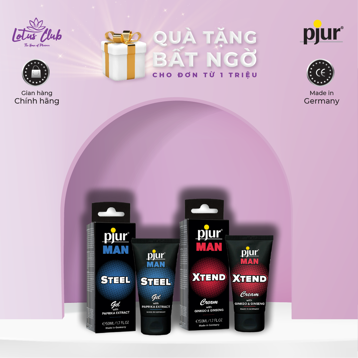 Combo Chất bôi trơn nâng cấp dành cho nam: pjur Man Steel Gel & pjur Man XTend Cream