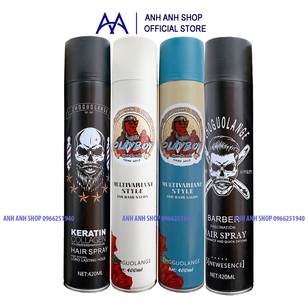 Combo 3 gôm xịt tóc buttefly + luxurious + silhoutte tạo kiểu mọi kiểu tóc