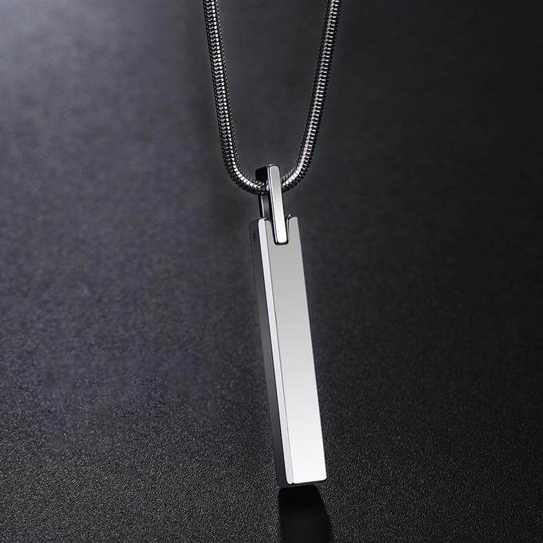 Nam Bar Choker Tungsten Carbide Trụ Cột Mặt Dây Chuyền Với 20 /24 Chuỗi Vòng Cổ Collares Colar Kolye Nam Đồ Trang Sức
