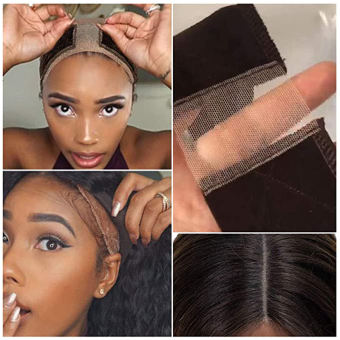 Tóc Giả Ren Với Tông Màu Da Cố Định Tóc Giả Màu Nâu Đen Kẹp Băng Đô Kẹp Ren Có Thể Điều Chỉnh