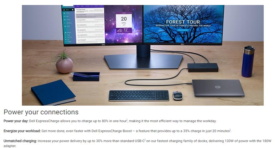 Dynacore Dell Wd19 Docking Station With 180w Adapter Lazada Singapore