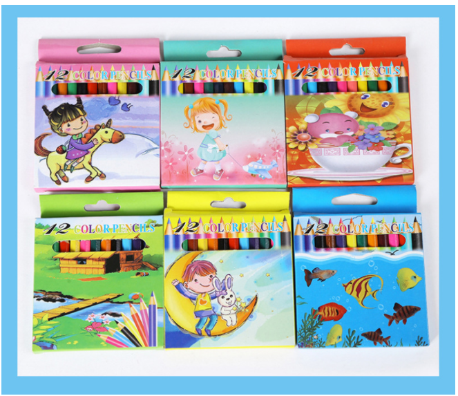 Combo 2 Bút - Bút chì màu với 12 màu sáng tạo màu vẽ graffiti học sinh cấp 123 các bé tập vẽ an toàn với người sử dụng
