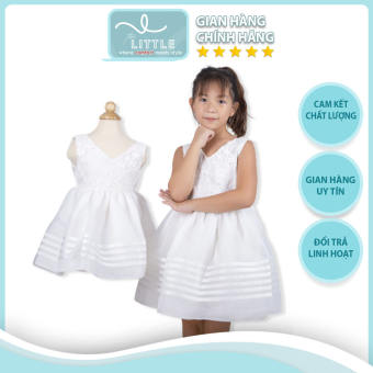 váy bé gái chân váy công chúa ren 3D TL02 váy bé gái phối viền gấu dáng đẹp, thiết kế tỉ mỉ, chất liệu mềm mại an toàn cho da bé - THE LITTLE
