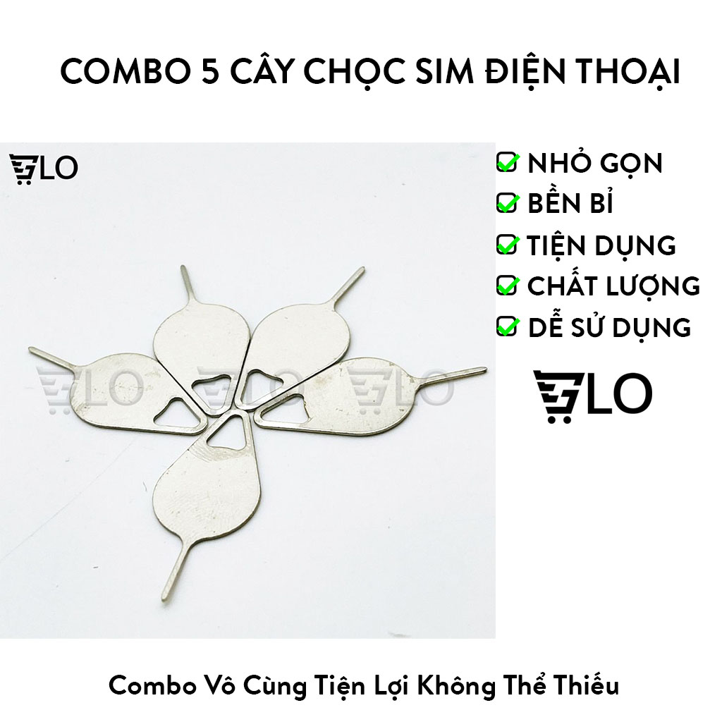 Combo 5 cây chọc sim điện thoại giúp lấy sim
