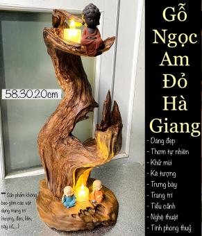 Lũa Ngọc Am Hà Giang, gỗ ngọc am đỏ phong thuỷ, lũa gỗ đẹp, xông trầm, gỗ thơm để bàn, trang trí trưng bày sang trọng