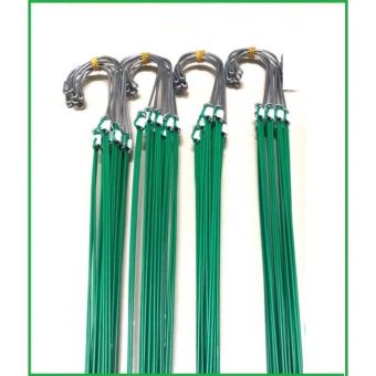 10 móc kẽm bọc nhựa treo lan 70cm cả đầu móc cứ cáp dùng rất bền